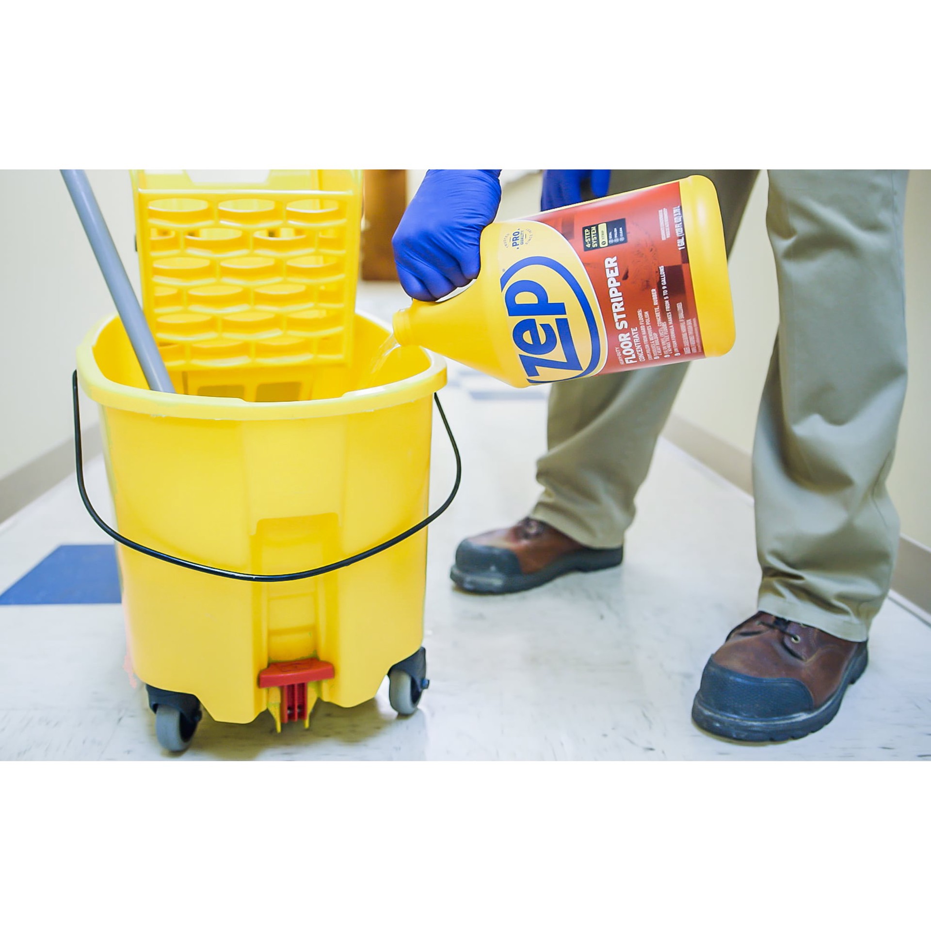 slide 4 of 5, Zep Heavy-Duty Floor Stripper Concentrate Liquid Floor Cleaner -Gallon, 1 ct