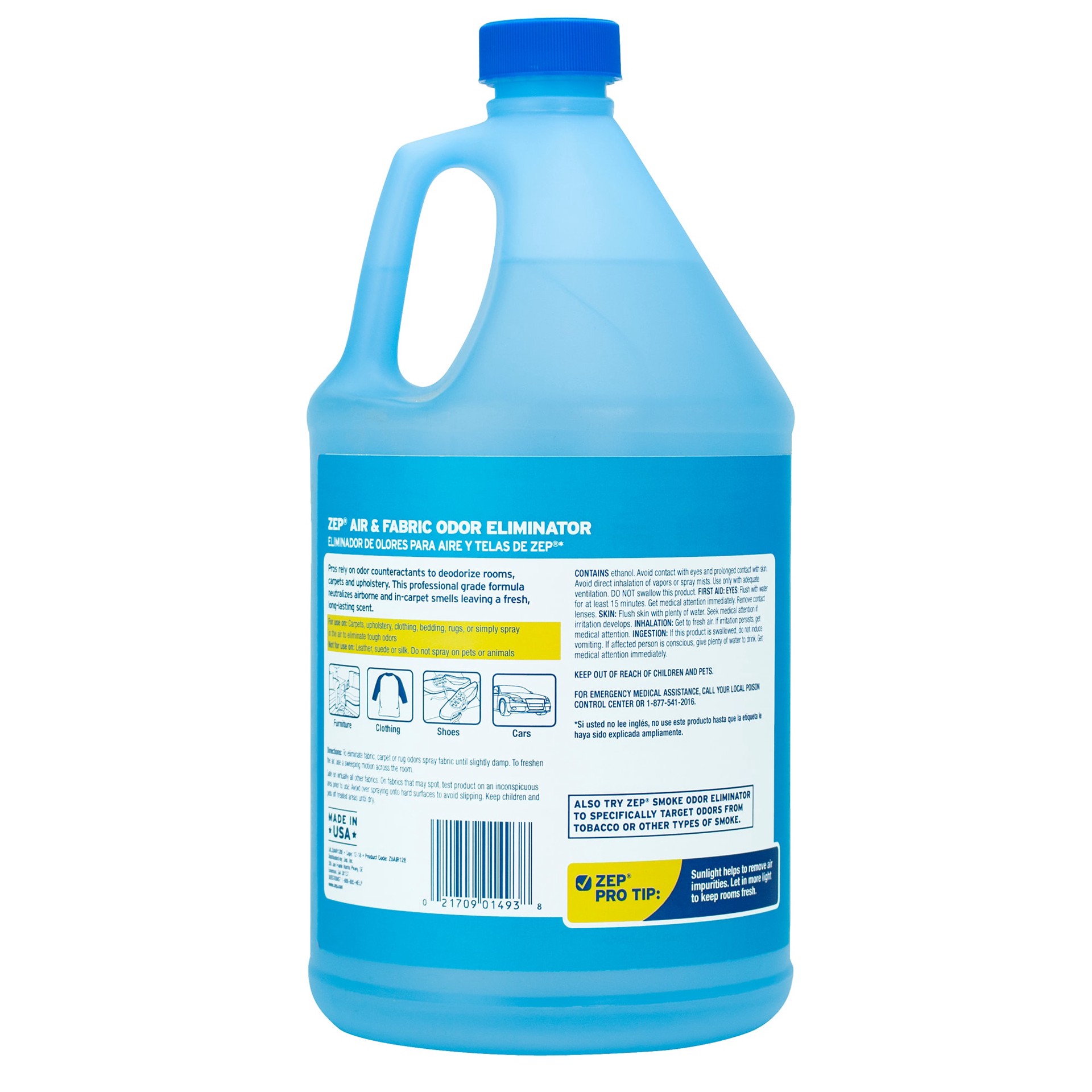 slide 2 of 4, Zep Air and Fabric Odor Eliminator 128 -oz Blue Sky Refill Air Freshener, 1 ct