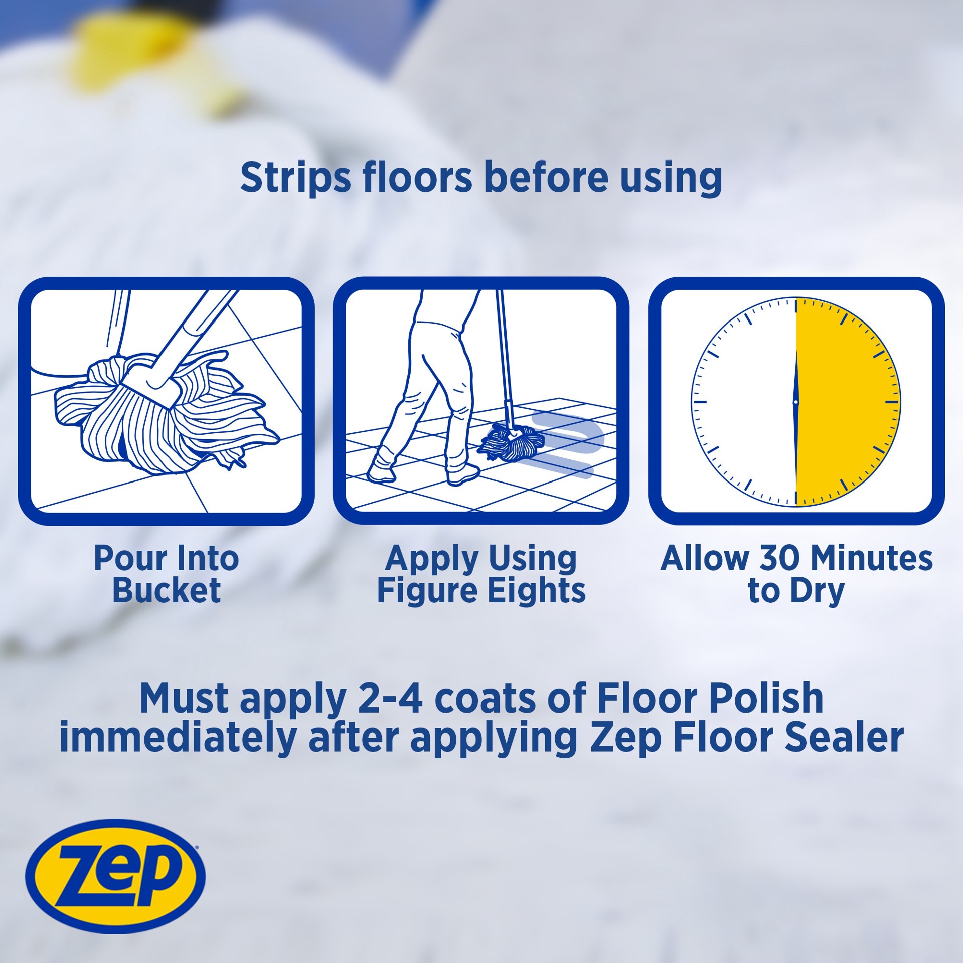 slide 5 of 6, Zep Stain Resistant Floor Sealer Semi-gloss Floor Polish 128 Fluid ounce (s), 1 ct