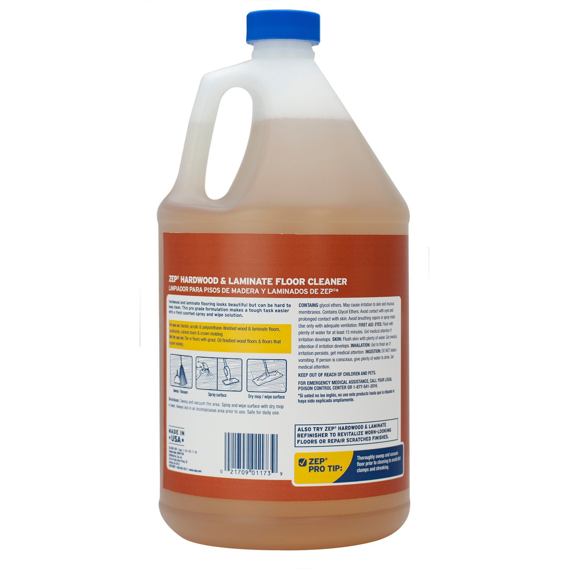 slide 4 of 6, Zep Hardwood and Laminate Floor Cleaner. Liquid Floor Cleaner 128 -fl oz, 1 ct