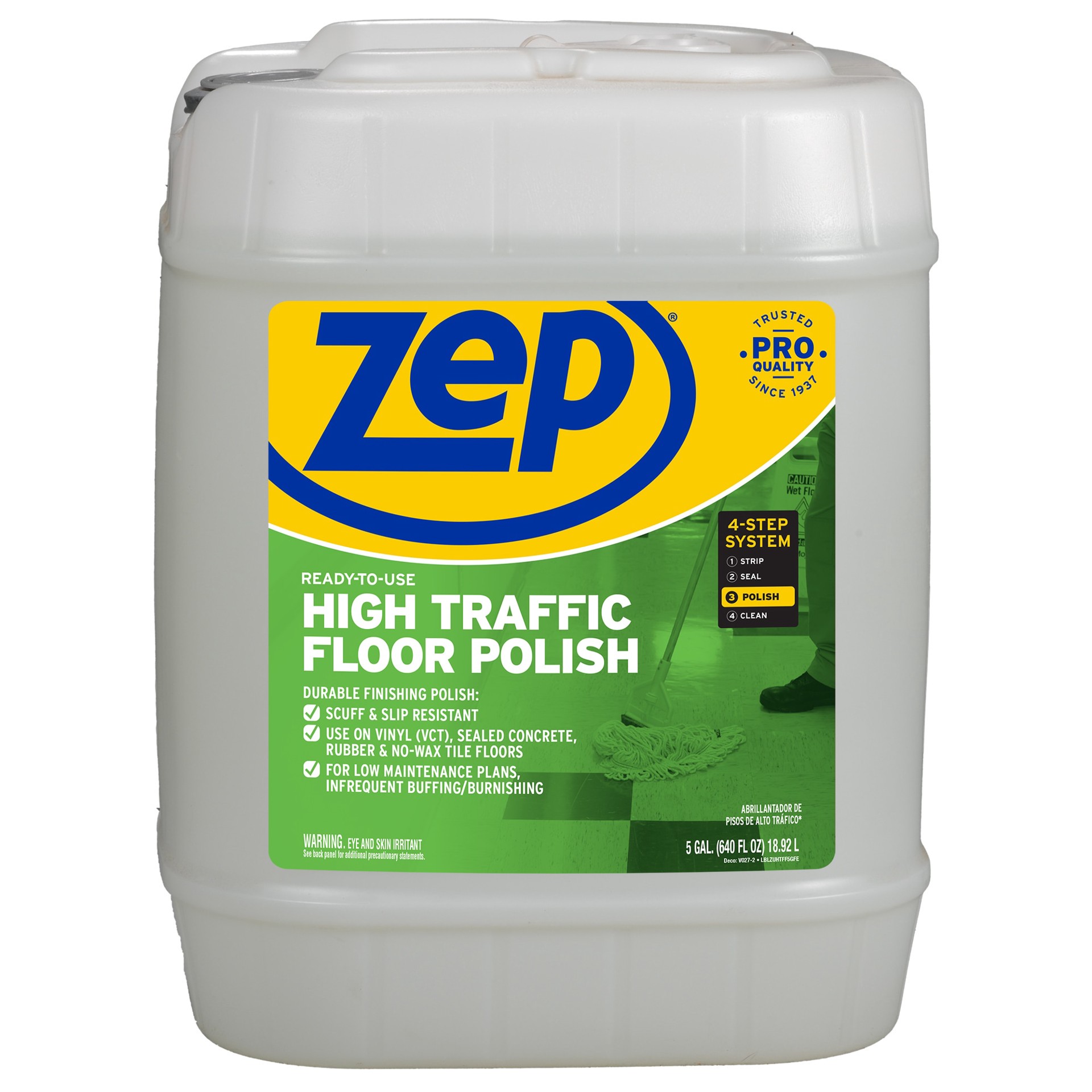 slide 1 of 6, Zep High Traffic High gloss Floor Polish Gallons, 1 ct