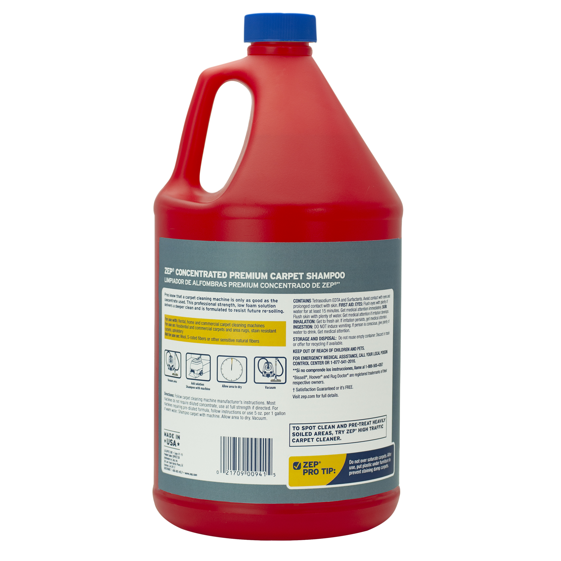 slide 2 of 6, Zep Concentrated Premium Carpet Shampoo Carpet cleaner Liquid 128-oz, 1 ct