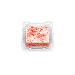The Save Mart Company Strawberry Cake Square With White Buttercream