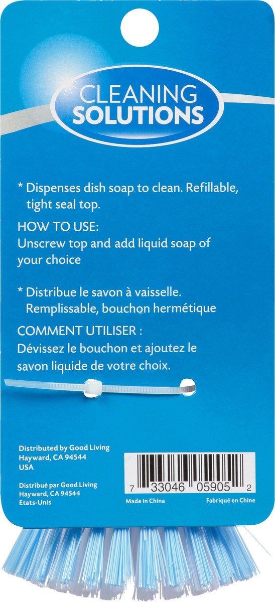 slide 7 of 12, Cleaning Solutions Soap Dispensing Dish Scrubber Mini 1 ea, 1 ct