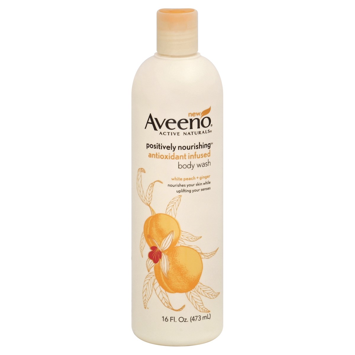 slide 2 of 3, Aveeno Positively Nourishing White Peach & Ginger Body Wash, 16 fl. oz, 16 fl oz