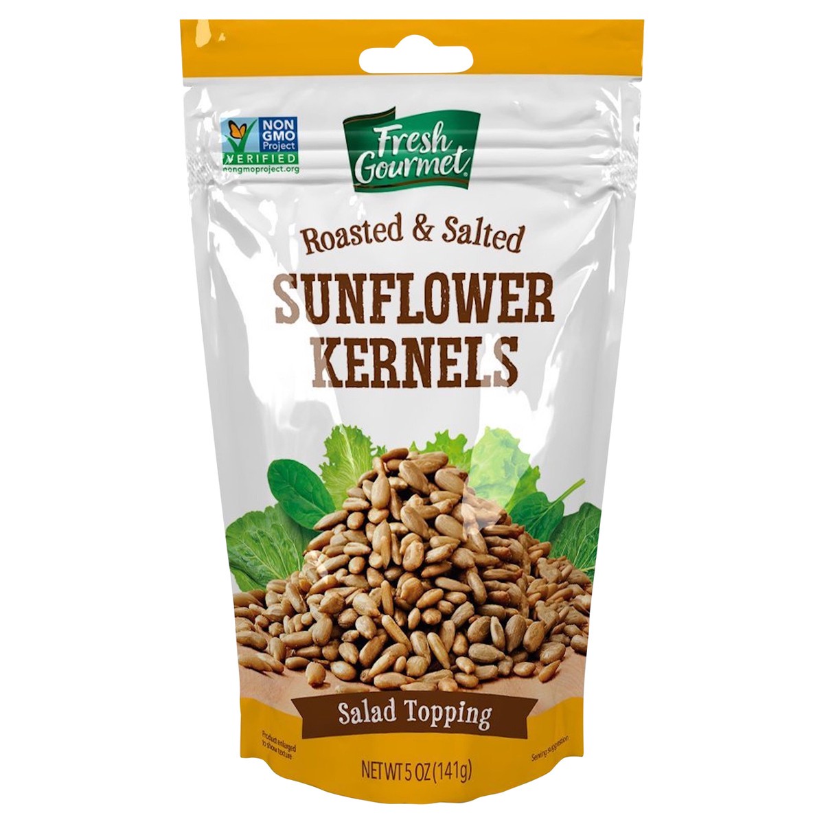 slide 1 of 3, Fresh Gourmet 5 oz. Roasted Salted Sunflower Kernels, Bag, 4 oz