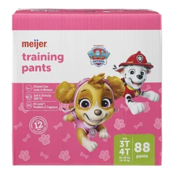 Meijer Training Pants Giant, Girl 3t/4t, 88ct