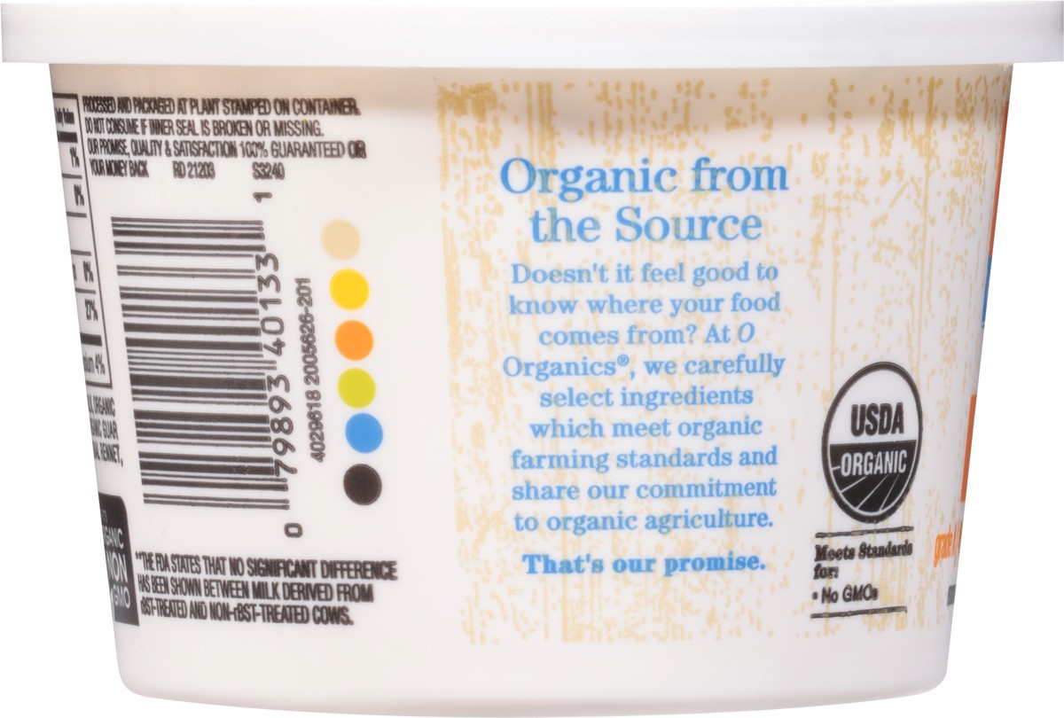 slide 7 of 9, O Organics Cottage Cheese, Small Curd, 4% Milkfat Minimum, Organic, 