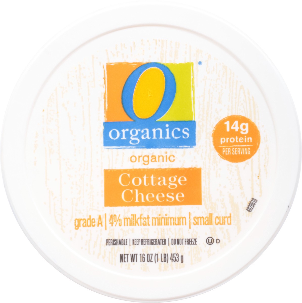 slide 9 of 9, O Organics Cottage Cheese, Small Curd, 4% Milkfat Minimum, Organic, 