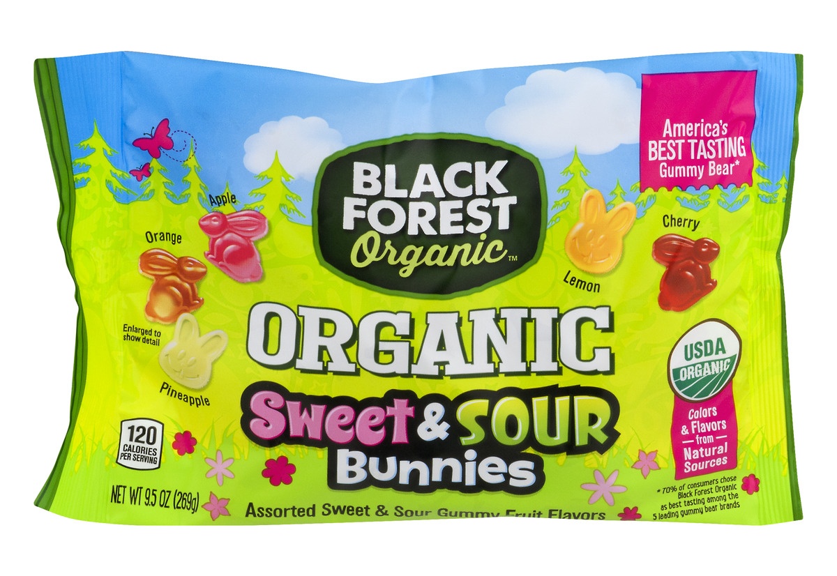 slide 1 of 1, Black Forest Organic Easter Sweet & Sour Bunnies, 9.5 oz