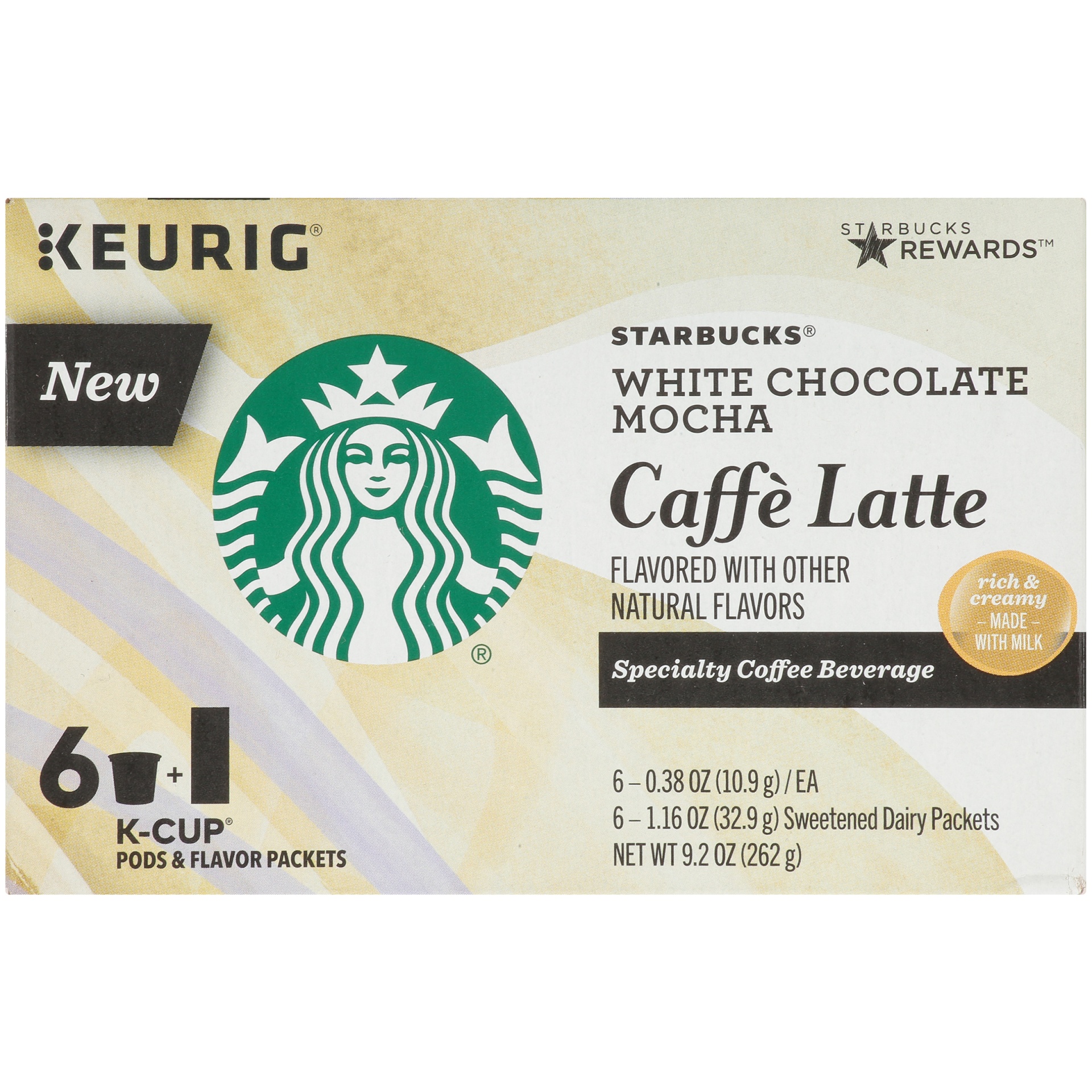 slide 2 of 8, Starbucks White Chocolate Mocha Caffe Latte K-Cup Pods - 6 ct, 6 ct