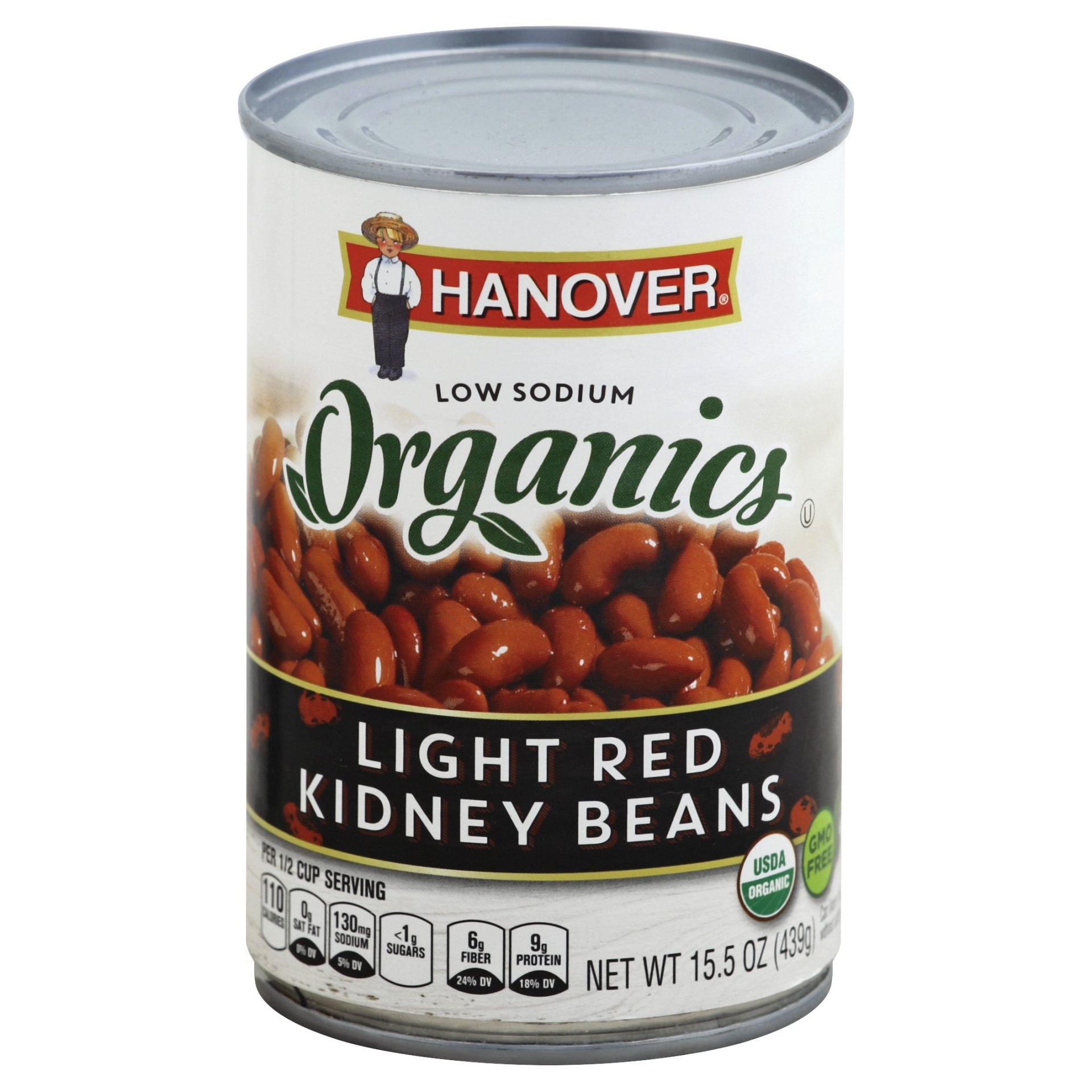 slide 1 of 2, Hanover Organics Light Kidney Beans, 15.5 oz
