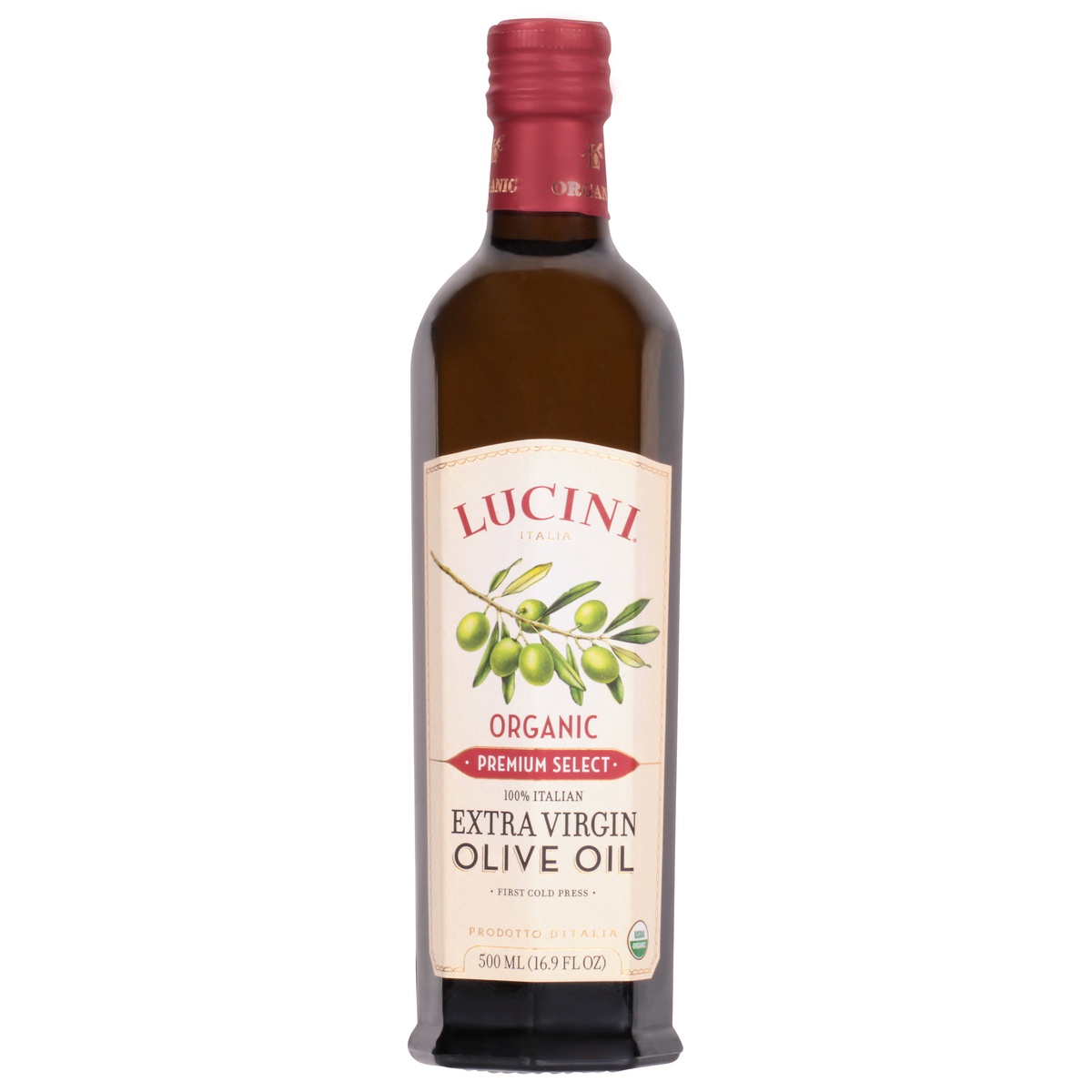 slide 1 of 8, Lucini Premium Select 100% Italian Organic Extra Virgin Olive Oil 16.9 fl oz, 