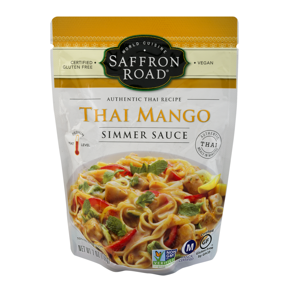 slide 1 of 2, Saffron Road Thai Mango Simmering Sauce, 7 oz