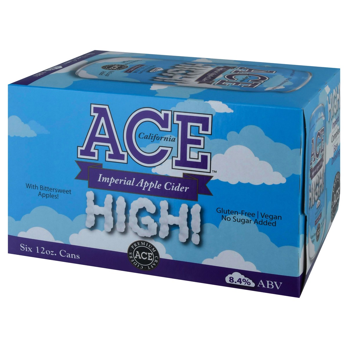 slide 4 of 9, Ace Ciders High Cider, 6 ct; 12 fl oz