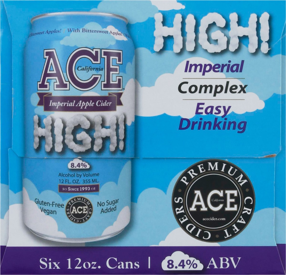 slide 8 of 9, Ace Ciders High Cider, 6 ct; 12 fl oz