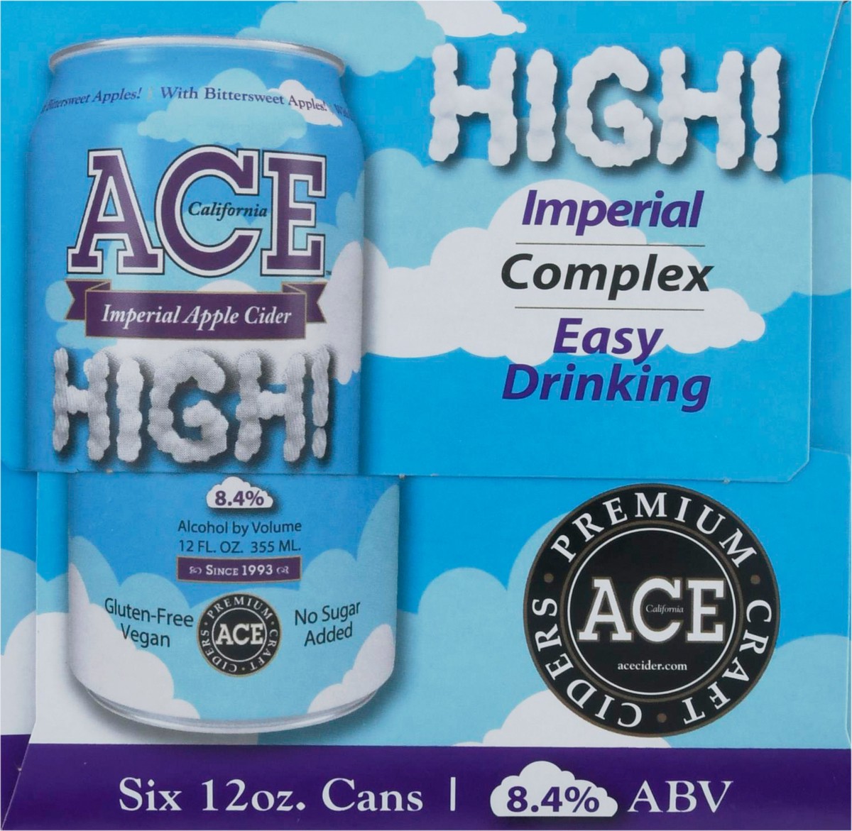 slide 5 of 9, Ace Ciders High Cider, 6 ct; 12 fl oz