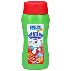Lucky Super Soft Kids 3-in-1 Watermelon Wonders Shampoo, Conditioner & Body Wash 12 fl oz