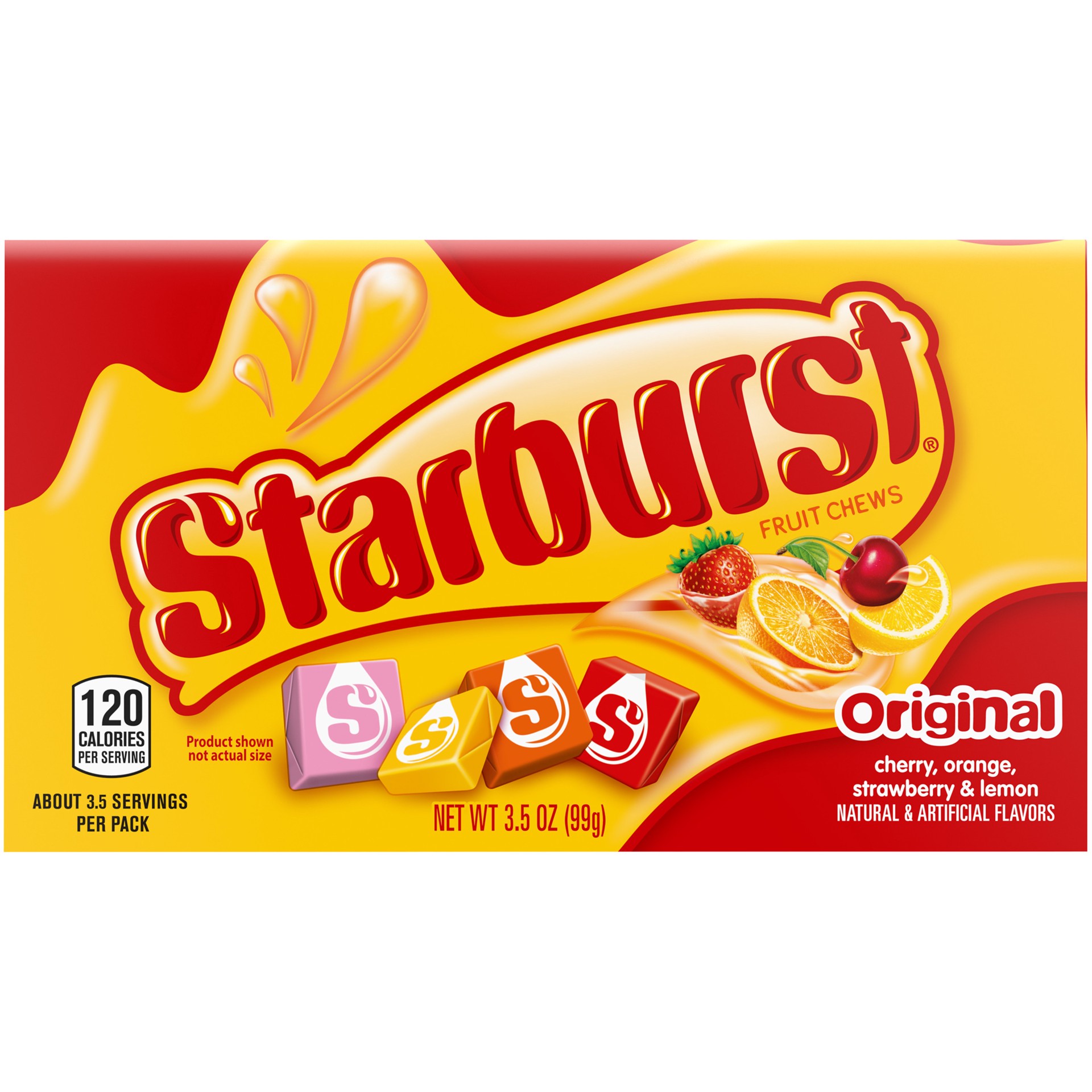 slide 1 of 6, STARBURST Original Fruit Chews Chewy Candy Theater Box, 3.5 oz Box, 3.5 oz