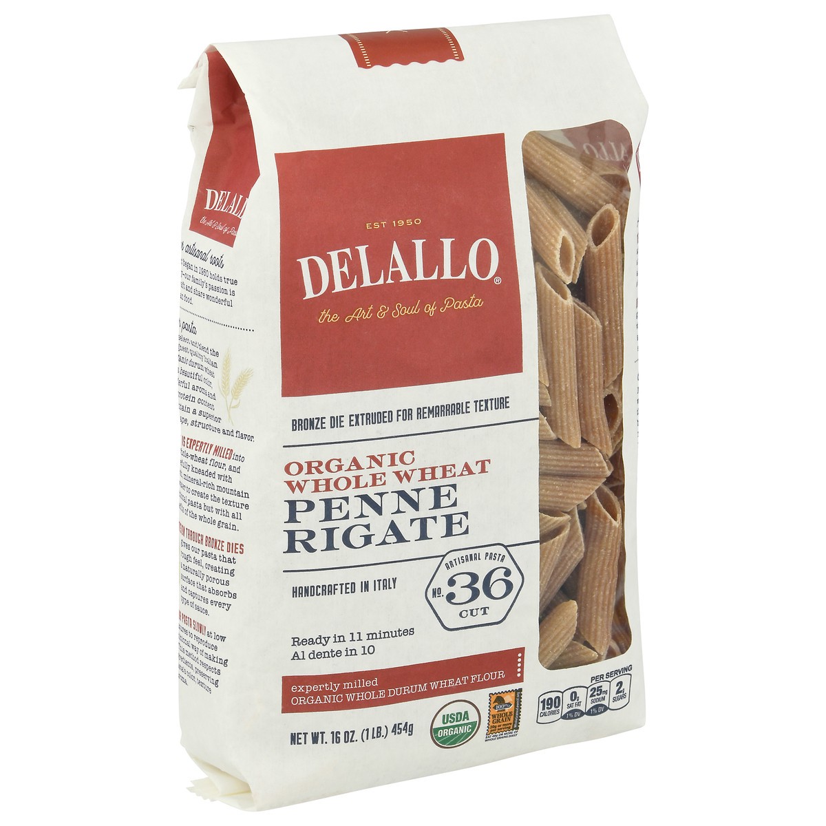 slide 3 of 11, DeLallo Organic Penne Rigate, 16 oz