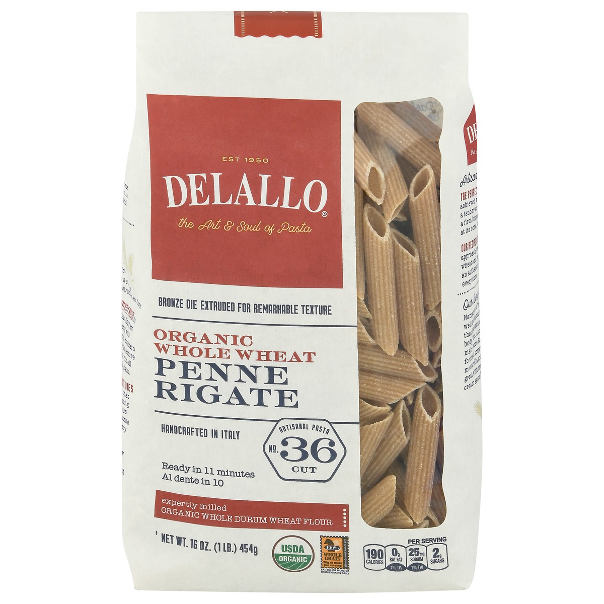 slide 7 of 11, DeLallo Organic Penne Rigate, 16 oz