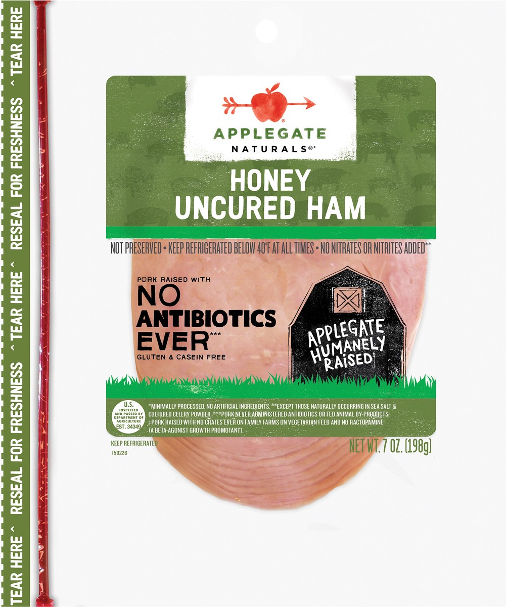 slide 3 of 9, Applegate Ham, 7.0 oz