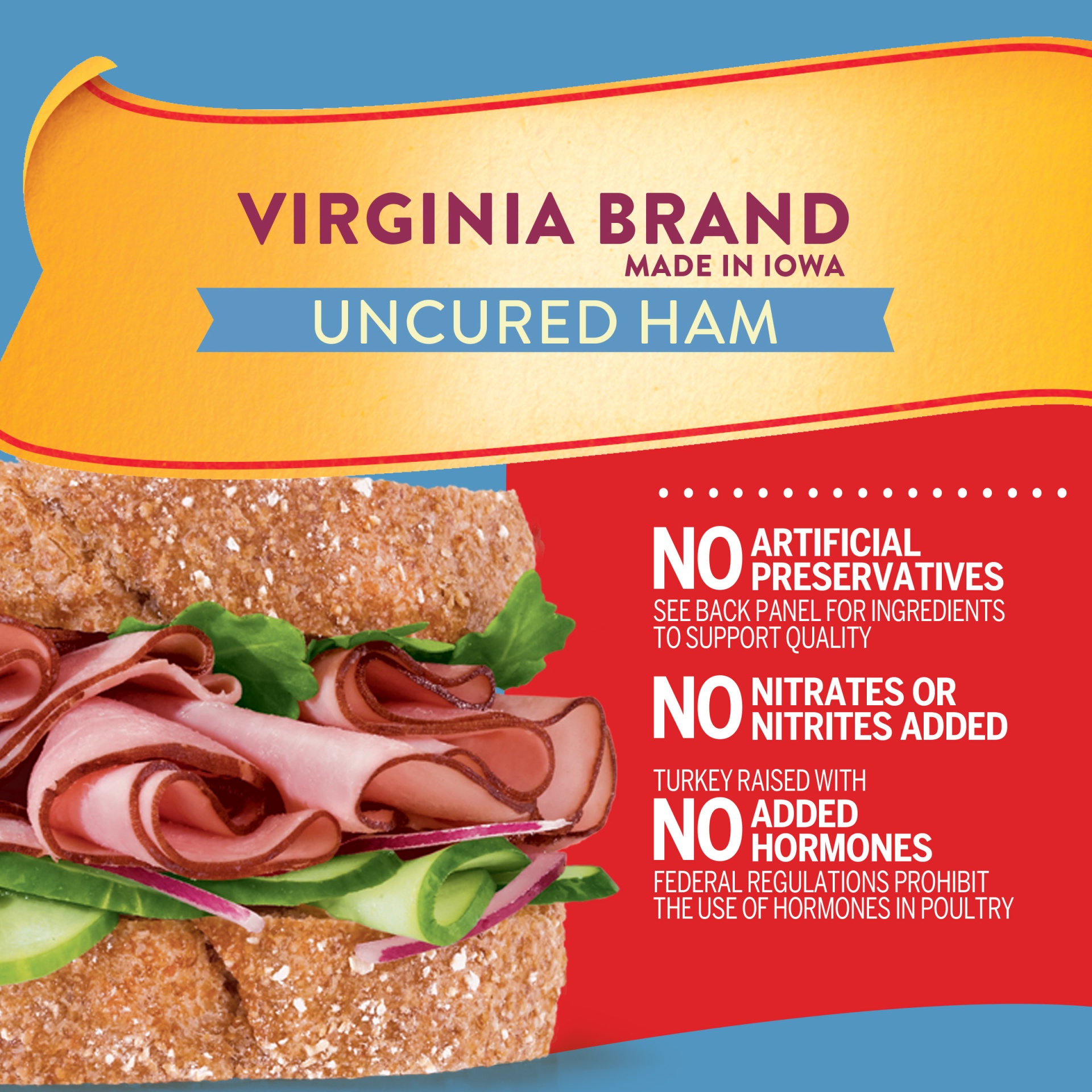 slide 2 of 2, Oscar Mayer Deli Fresh Uncured Ham Sliced Lunch Meat Tray, 9 oz