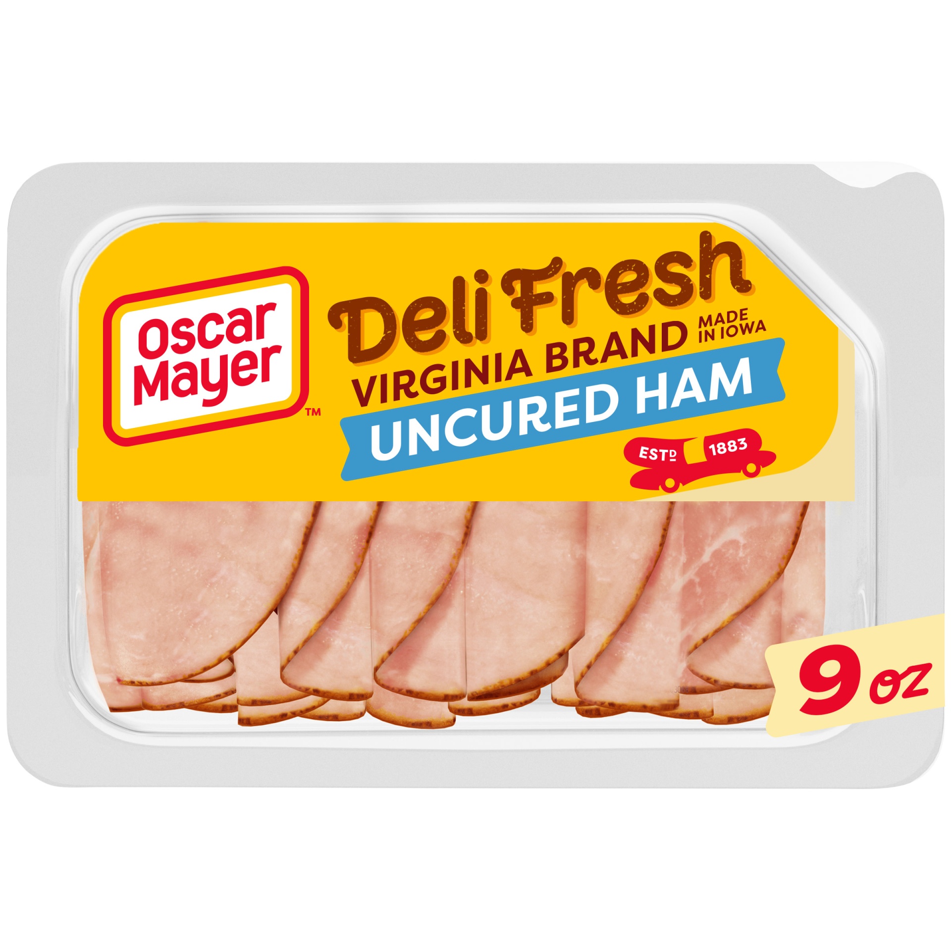 slide 1 of 2, Oscar Mayer Deli Fresh Uncured Ham Sliced Lunch Meat Tray, 9 oz