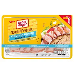 Oscar Mayer Deli Fresh Virginia Brand Uncured Ham, 9 oz Pack