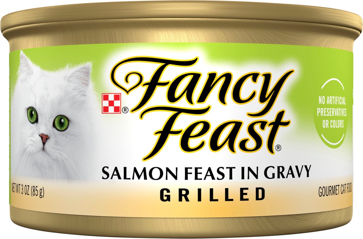 slide 9 of 13, Fancy Feast Purina Fancy Feast Grilled Gravy Wet Cat Food, Salmon Feast, 3 oz