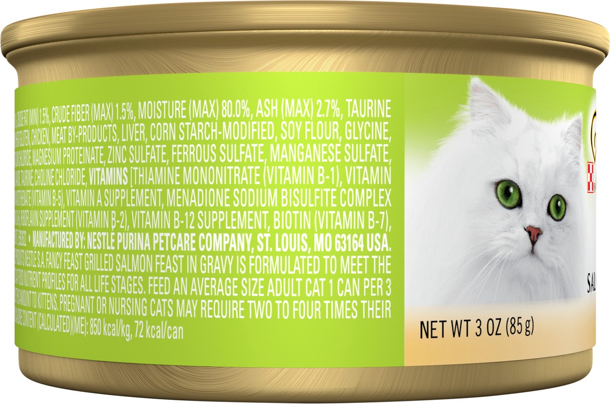 slide 5 of 13, Fancy Feast Purina Fancy Feast Grilled Gravy Wet Cat Food, Salmon Feast, 3 oz