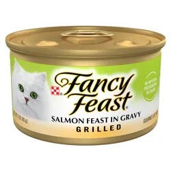Fancy Feast Purina Fancy Feast Grilled Wet Cat Food Salmon Feast in Wet Cat Food Gravy - 3 oz. Can