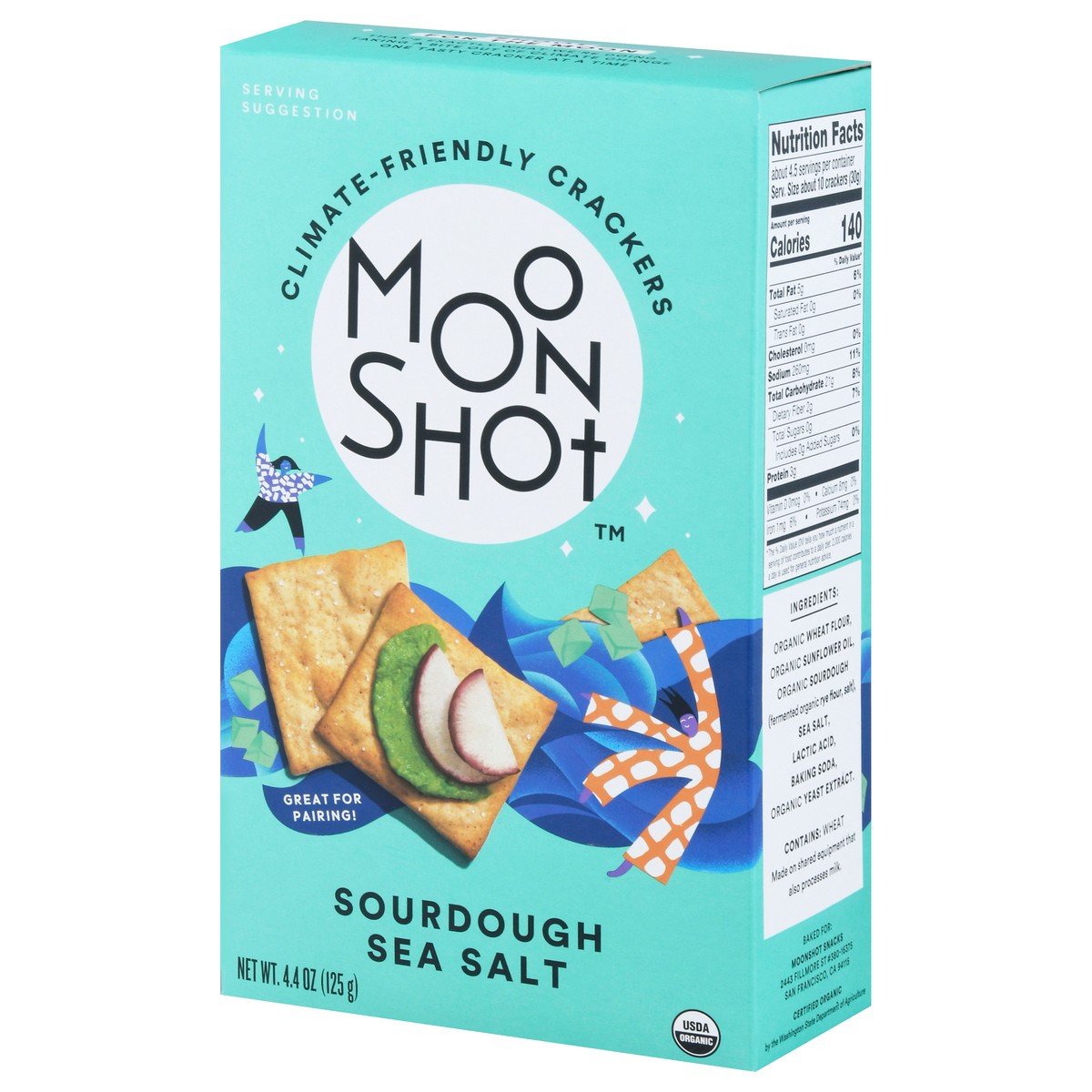 slide 8 of 13, Moonshot Sourdough Sea Salt Crackers 4.4 oz, 4.4 oz