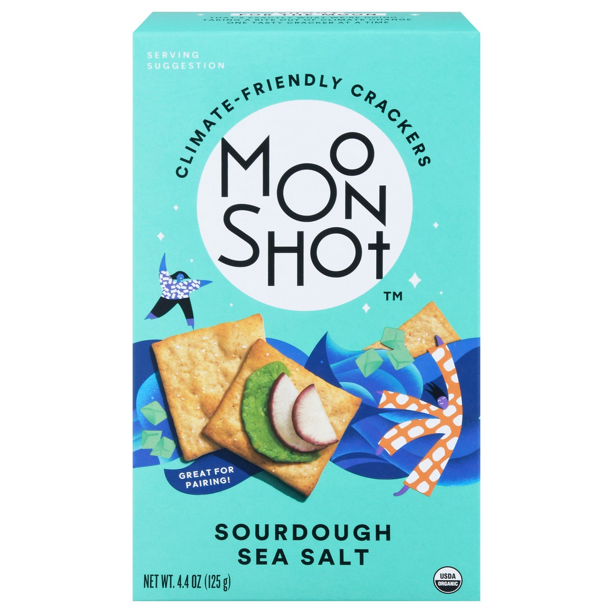 slide 1 of 13, Moonshot Sourdough Sea Salt Crackers 4.4 oz, 4.4 oz