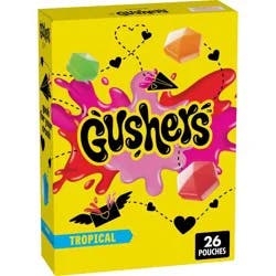 Fruit Gushers Tropical Fruit Flavored Snacks, Valentine Variety, Gluten Free Snack, 26 Mini Pouches, 11.44 oz