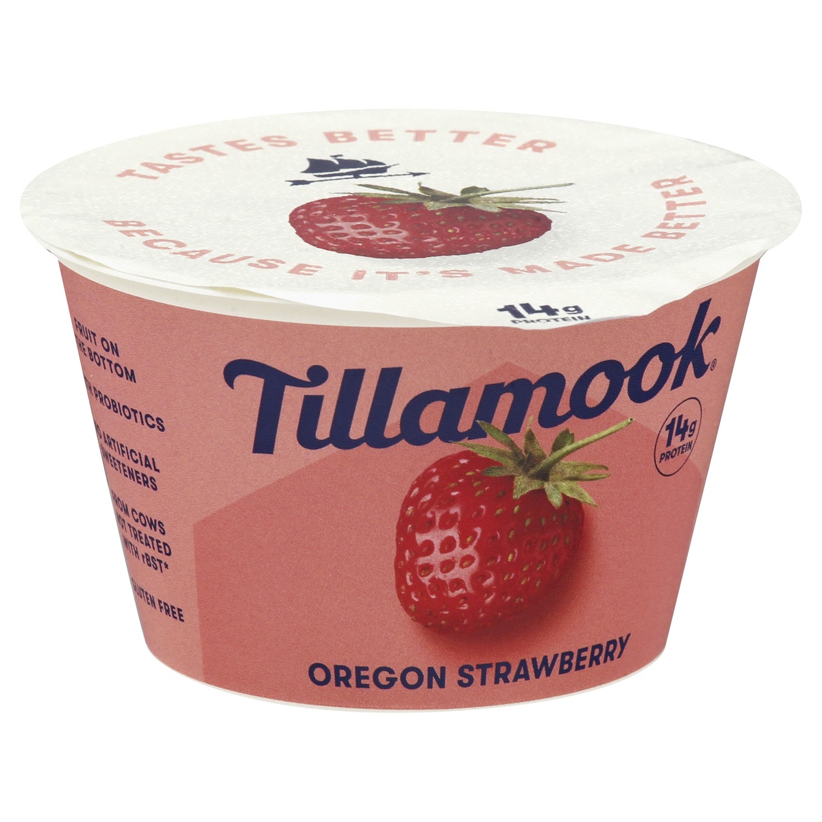 slide 2 of 9, Tillamook Farmstyle Greek Oregon Strawberry Yogurt, 