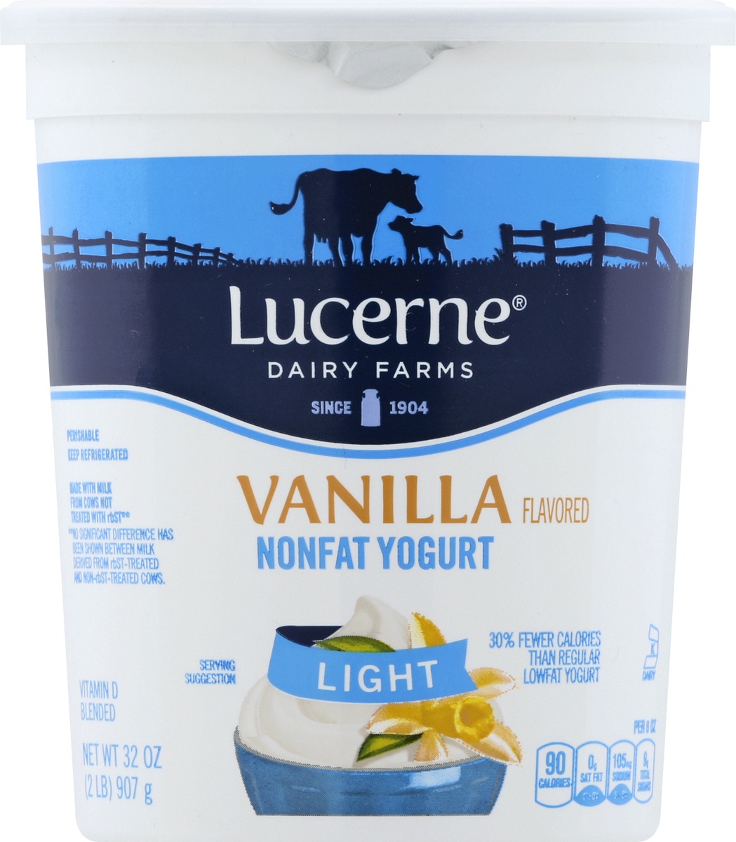 slide 2 of 3, Lucerne Dairy Farms Yogurt Light Vanilla, 32 oz