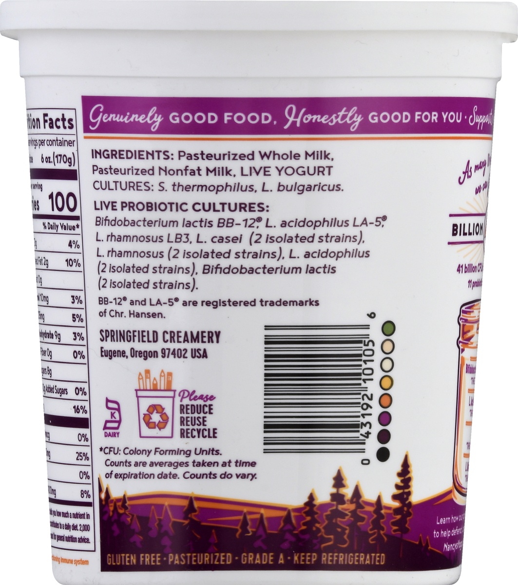 slide 4 of 9, Nancy's Probiotic Lowfat Plain Yogurt 32 oz, 32 oz
