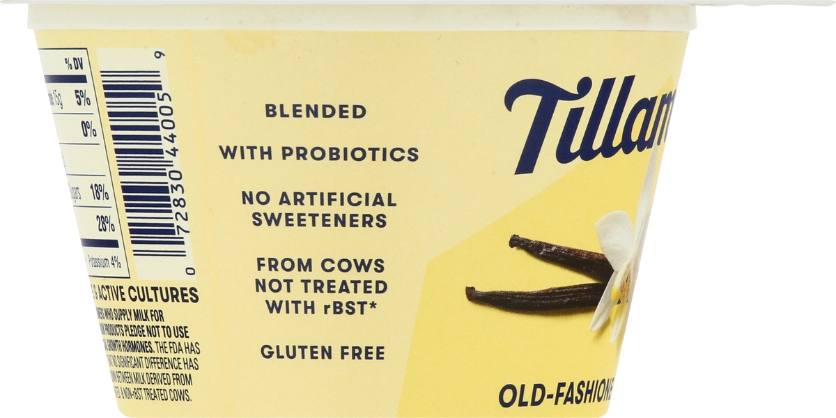 Tillamook Old Fashioned Vanilla 2% Greek Yogurt, Blended, 5.3 oz