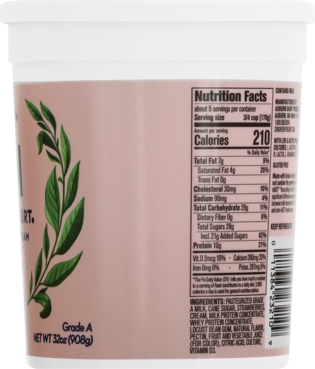 slide 8 of 9, Zoi Greek Yogurt Strawberry Cream,