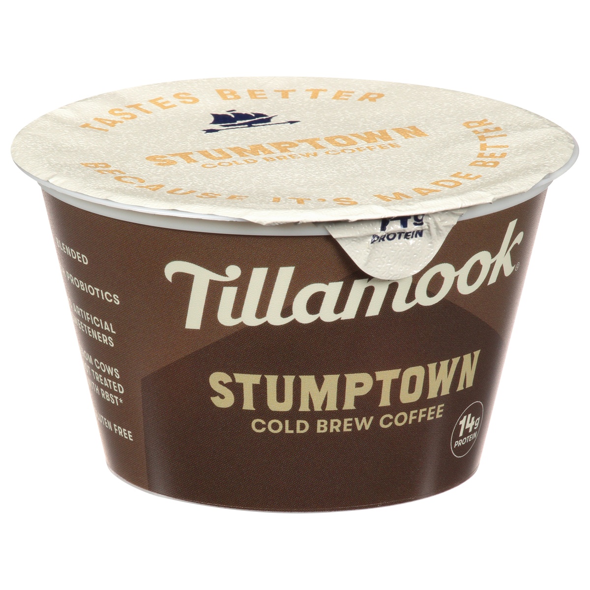 slide 2 of 9, Tillamook Stumptown Lowfat Greek Cold Brew Coffee Yogurt 5.3 oz, 