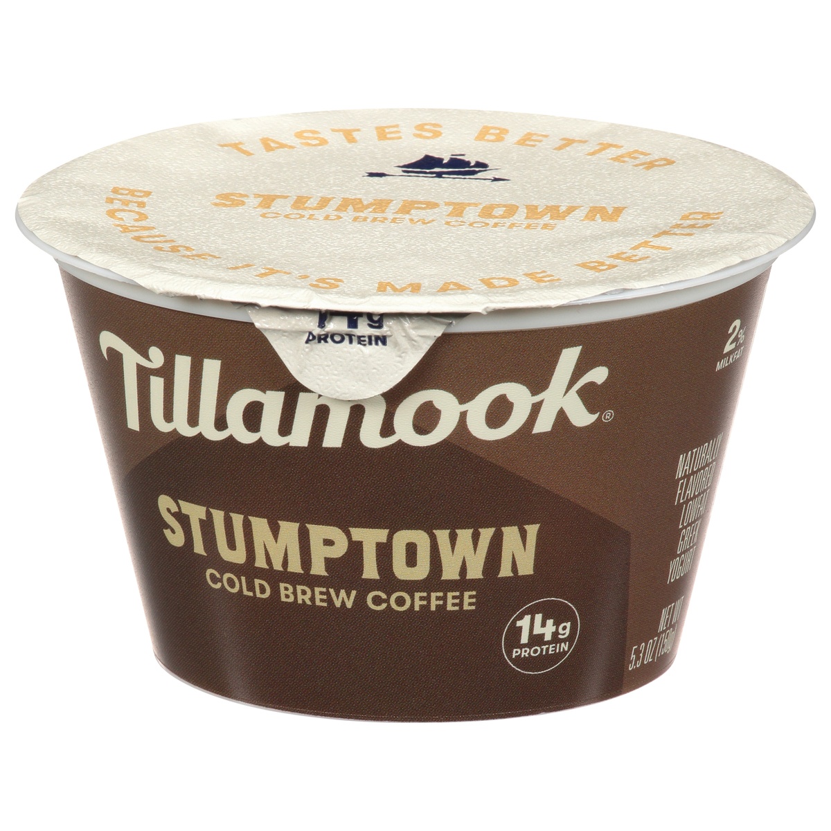 slide 3 of 9, Tillamook Stumptown Lowfat Greek Cold Brew Coffee Yogurt 5.3 oz, 