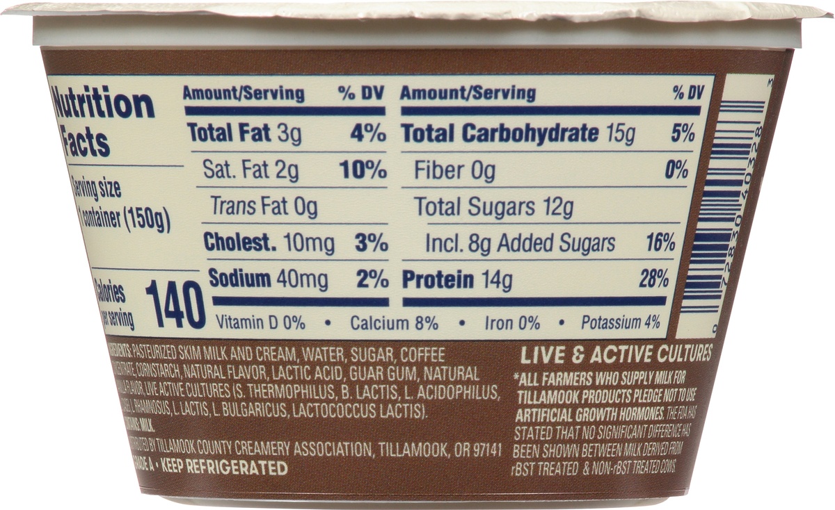 slide 4 of 9, Tillamook Stumptown Lowfat Greek Cold Brew Coffee Yogurt 5.3 oz, 