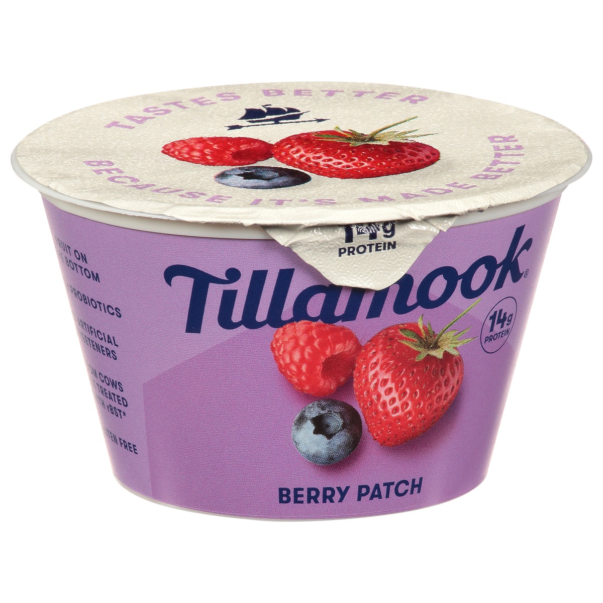 slide 2 of 9, Tillamook Lowfat Greek Berry Patch Yogurt 5.3 oz, 