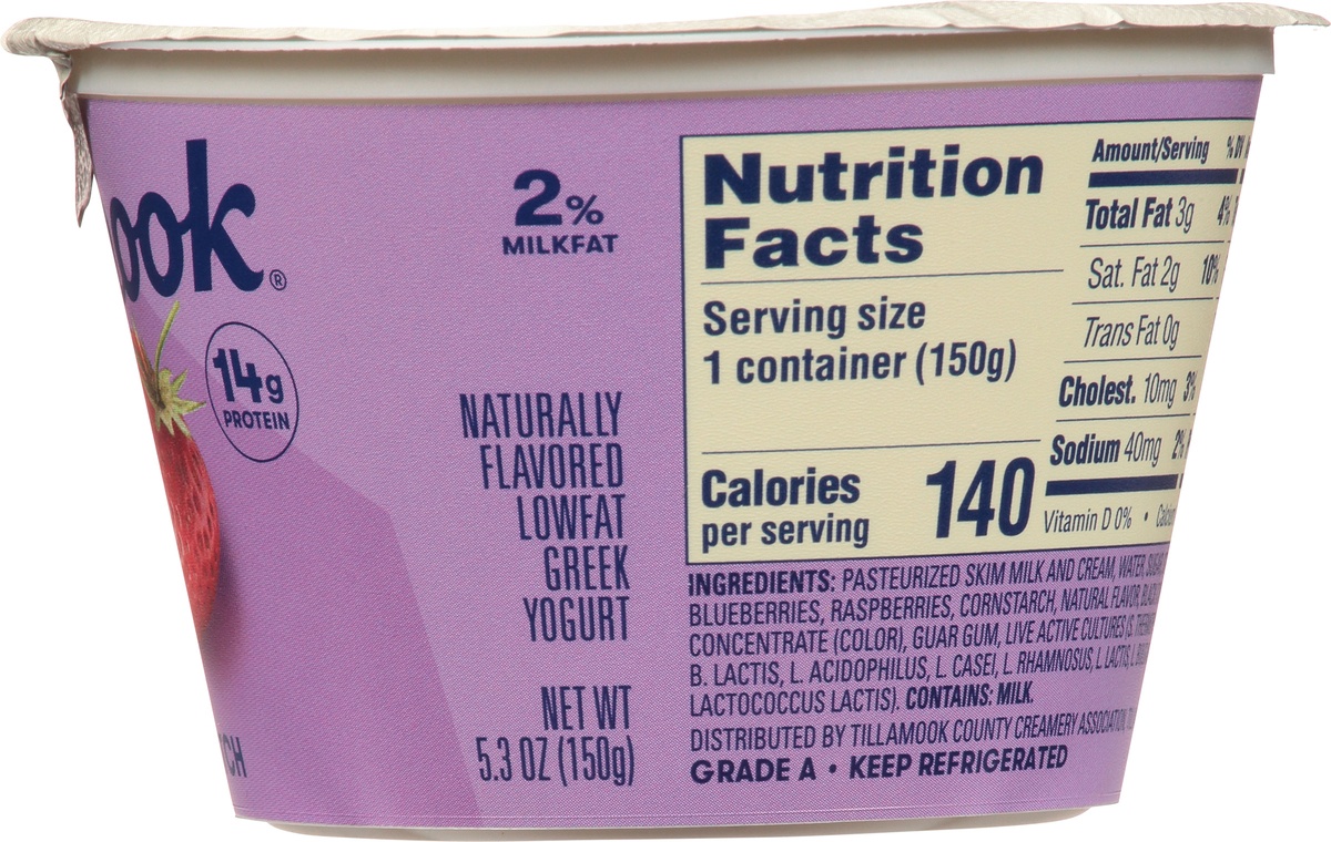 slide 8 of 9, Tillamook Lowfat Greek Berry Patch Yogurt 5.3 oz, 