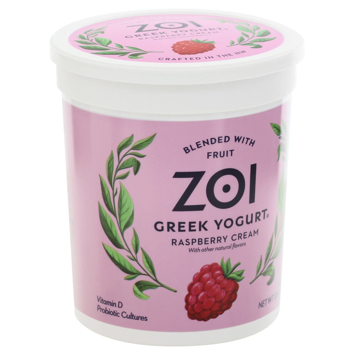 slide 2 of 9, Zoi Greek Raspberry Cream, 32 oz