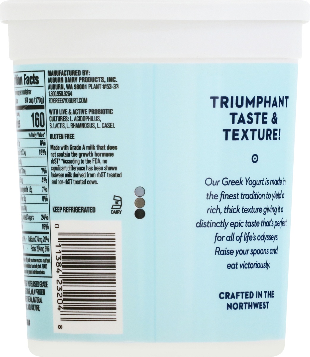 Zoi Greek Yogurt Traditional Style Vanilla 32 oz Shipt