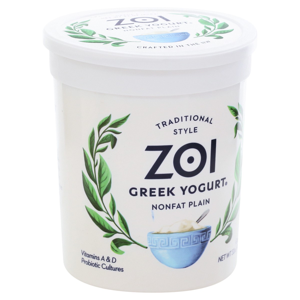 slide 2 of 9, Zoi Traditional Style Greek Nonfat Plain Yogurt 32 oz, 