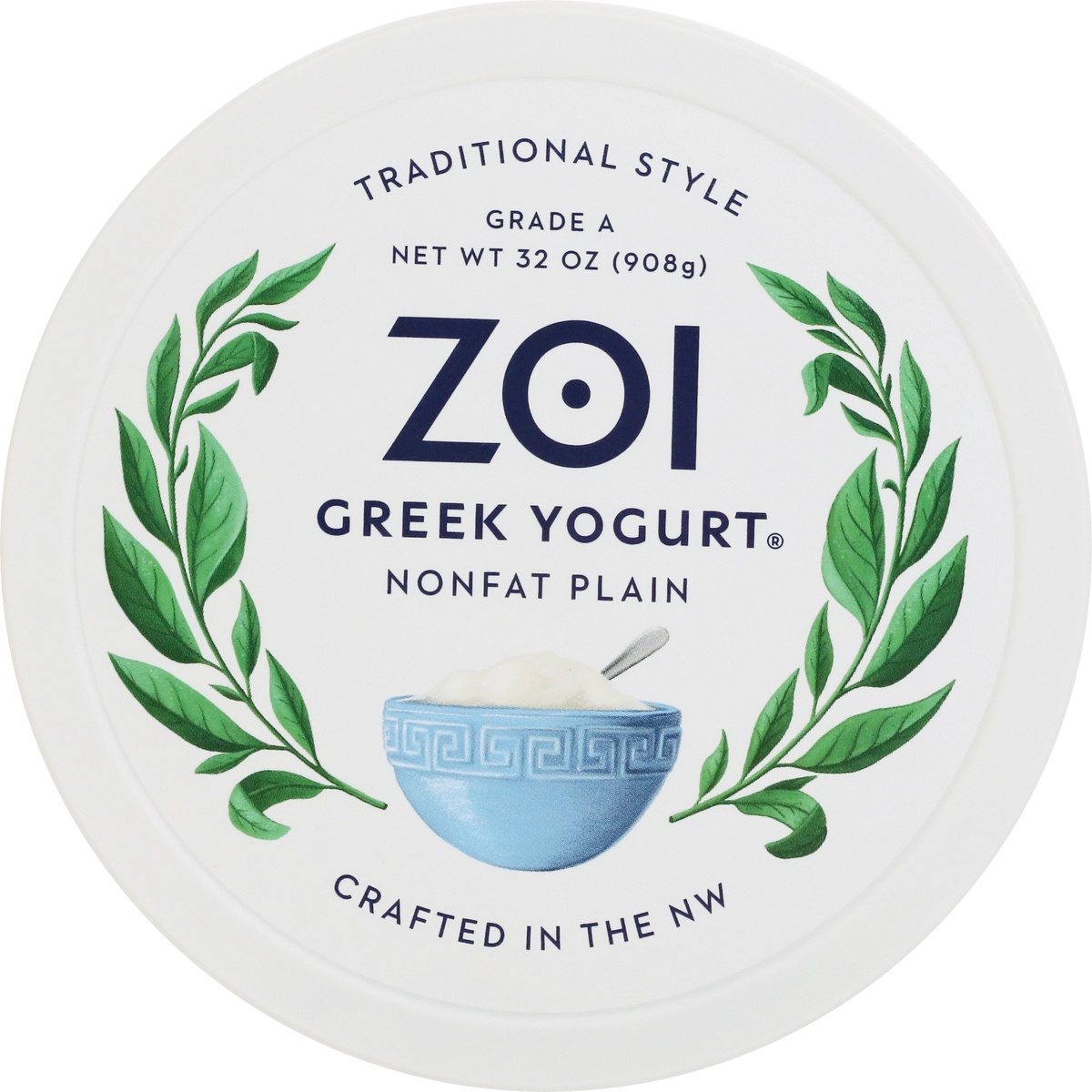 slide 9 of 9, Zoi Traditional Style Greek Nonfat Plain Yogurt 32 oz, 
