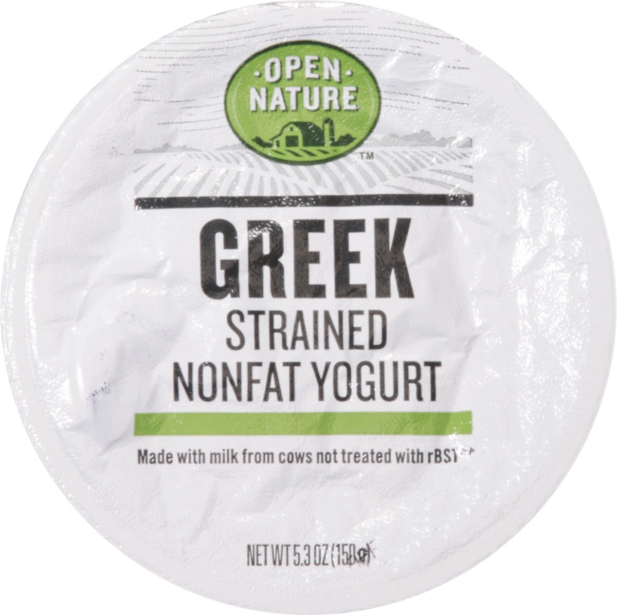 Open Nature Yogurt Greek Nonfat Strained Fruit on the Bottom Strawberry 5.3 oz Shipt